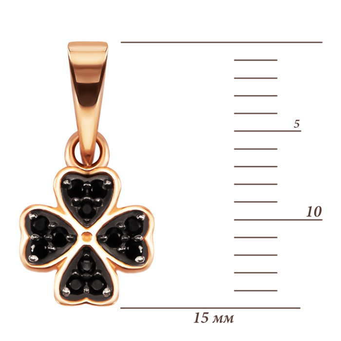 Золотая подвеска с фианитами. Артикул UG531/0174/03/02/01