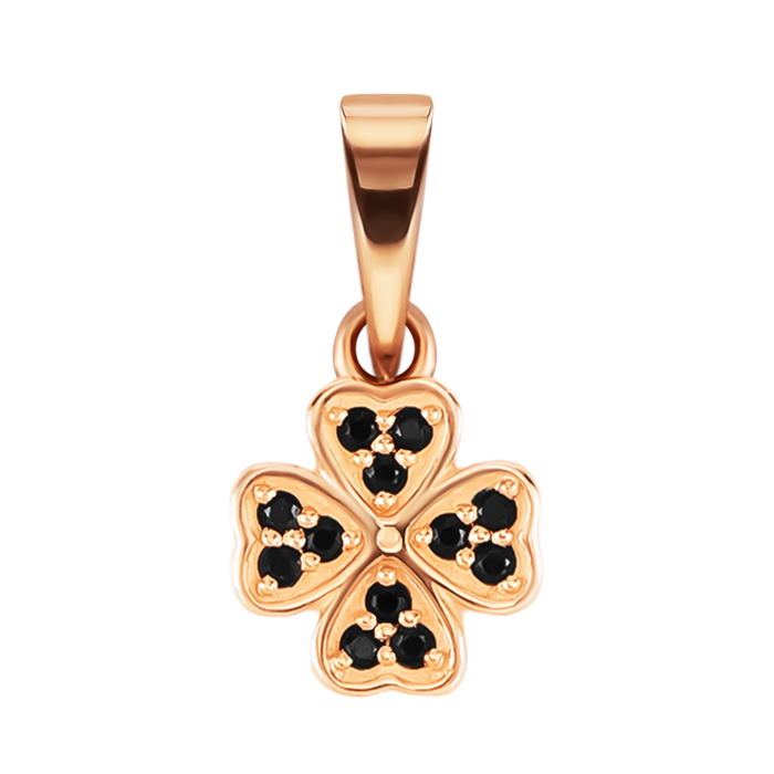 Золота підвіска з фіанітами. Артикул UG531/0174/03/02/01