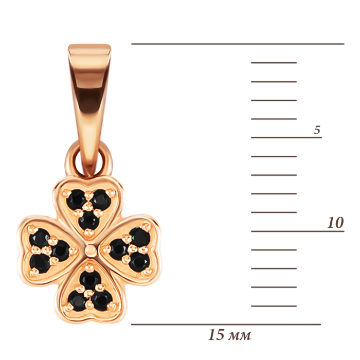 Золота підвіска з фіанітами. Артикул UG531/0174/03/02/01