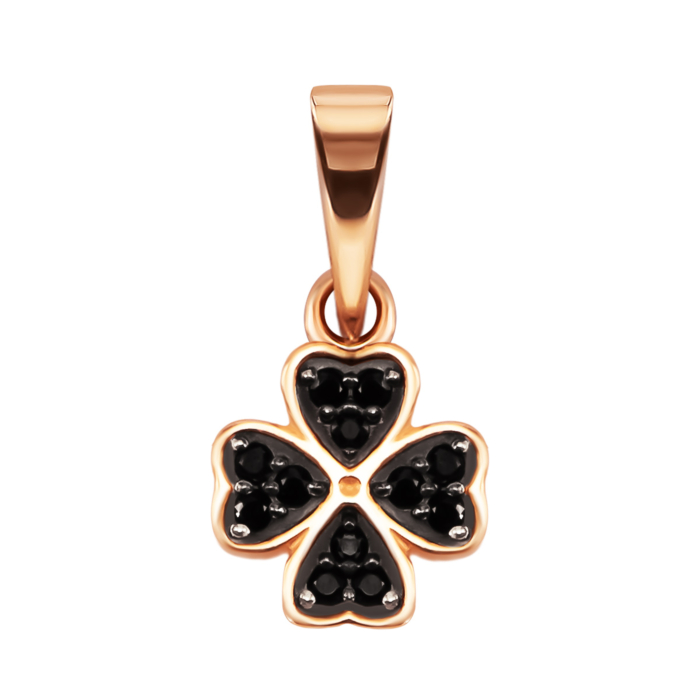 Золота підвіска з фіанітами. Артикул UG531/0174/03/02/01