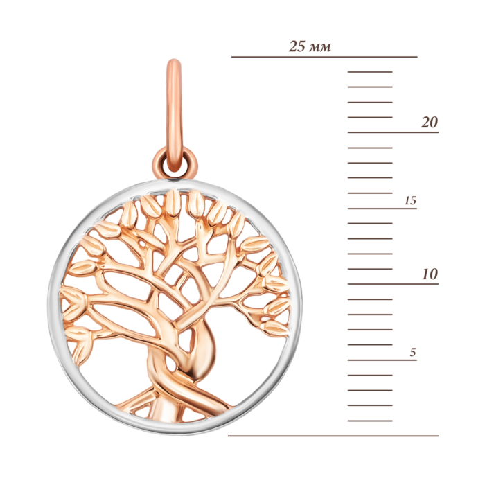 Золотая подвеска Дерево. Артикул UG530/0323/01/01/01