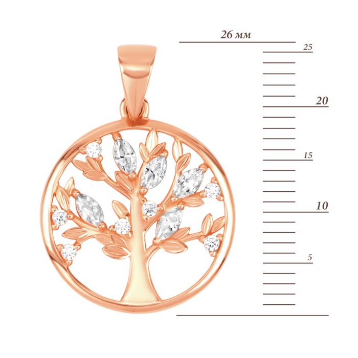 Золота підвіска Дерево з фіанітами Tesori. Артикул UG531892/01/0/4320