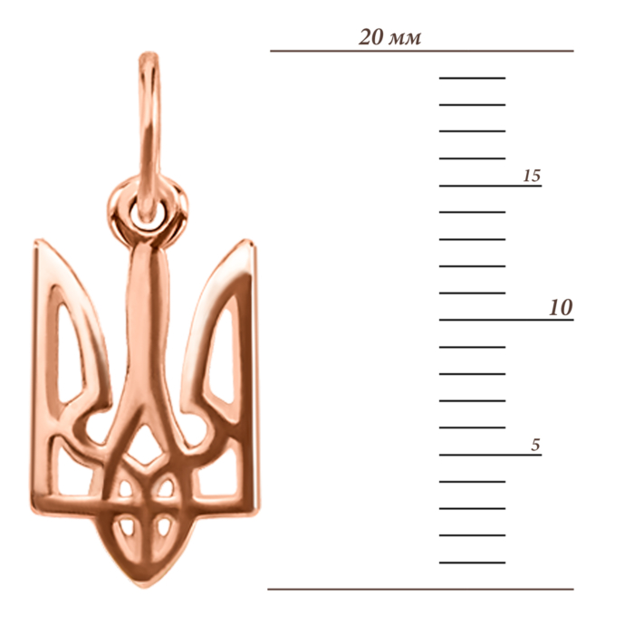 Золота підвіска Герб України.Артикул UG530/0179/00/01/01