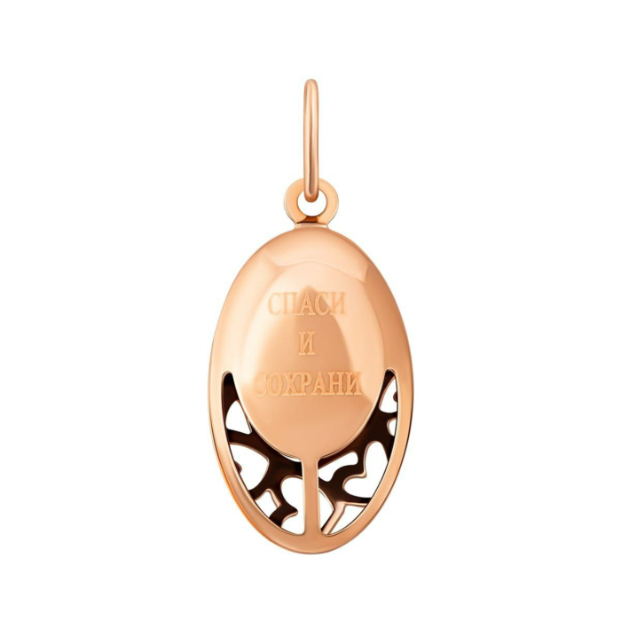 Золота підвіска-ікона Божої Матері. Артикул UG53112019501