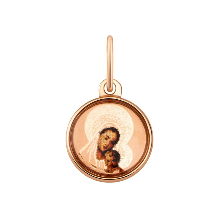 Золотая подвеска-иконка Божией Матери. Артикул UG53112020701