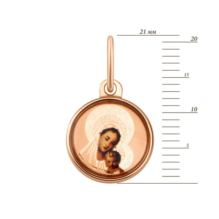 Золотая подвеска-иконка Божией Матери. Артикул UG53112020701