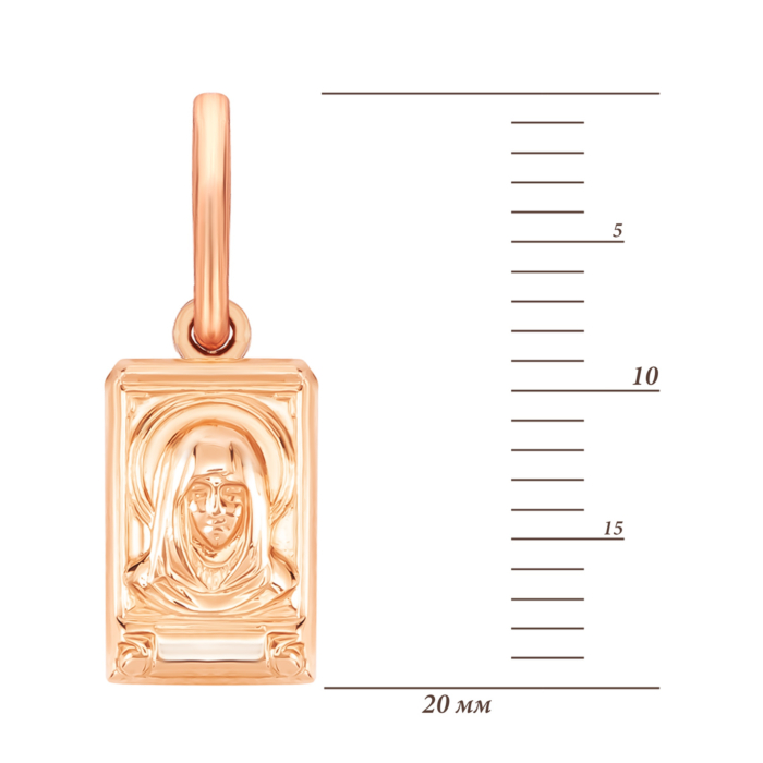 Золота підвіска-ікона. Артикул UG5и021