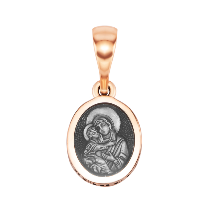 Золота підвіска-іконка Богоматір. Артикул UG5ЗЛ1096