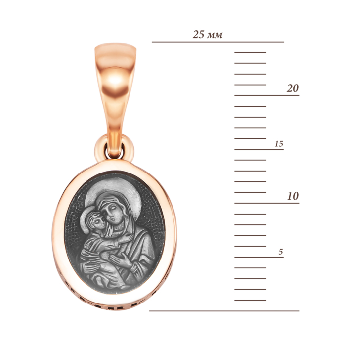 Золота підвіска-іконка Богоматір. Артикул UG5ЗЛ1096