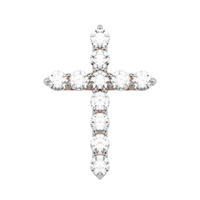 Золотая подвеска Крестик c бриллиантами.Артикул UG53111516201