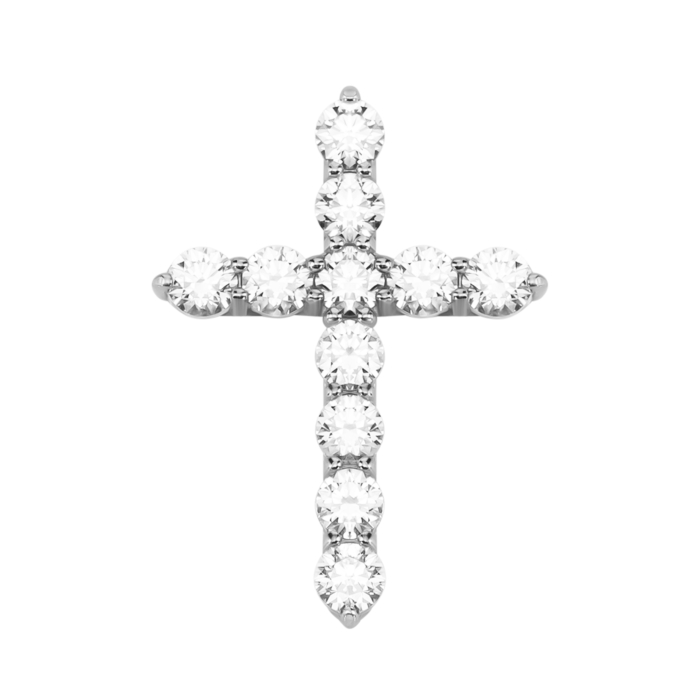 Золотая подвеска Крестик c бриллиантами.Артикул UG53111516202
