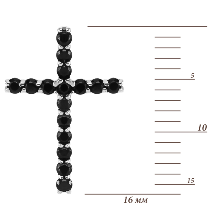 Золота підвіска Хрестик з фіанітами. Артикул UG531/0411/02/02/02
