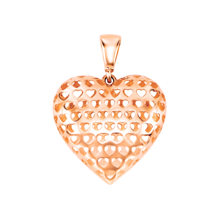 Золота підвіска Серце. Артикул UG53/51/150