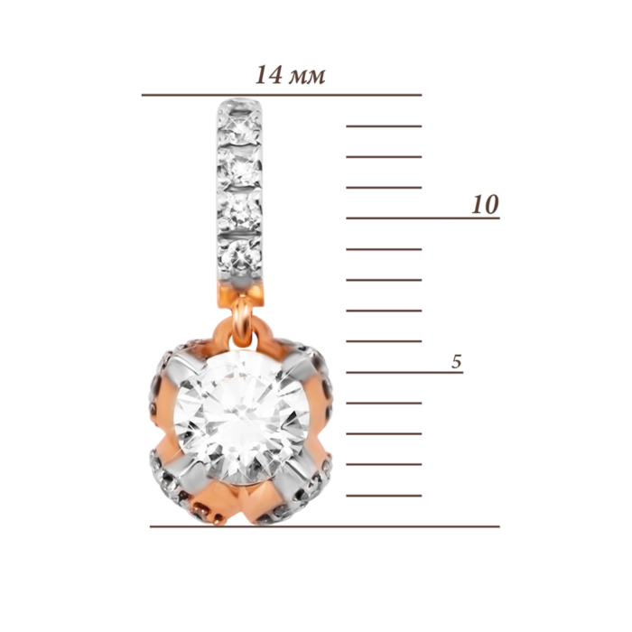 Золота підвіска з діамантами.Артикул UG5П628