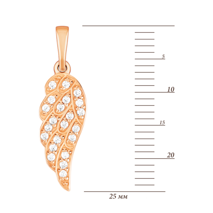 Золота підвіска з фіанітами. Артикул UG531/0437/00/01/01