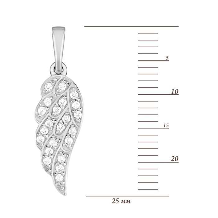 Золота підвіска з фіанітами. Артикул UG531/0437/02/01/02