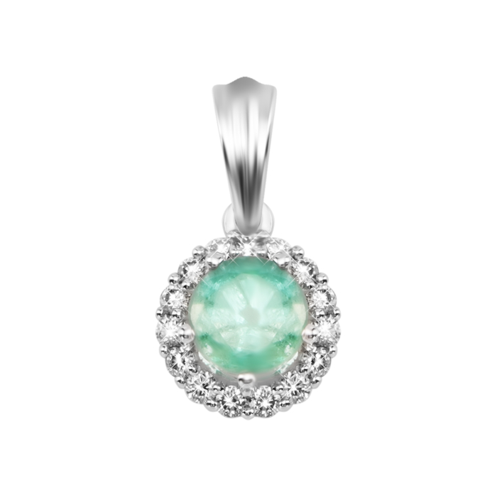 Золота підвіска зі смарагдом та діамантами. Артикул UG533336/1EMD