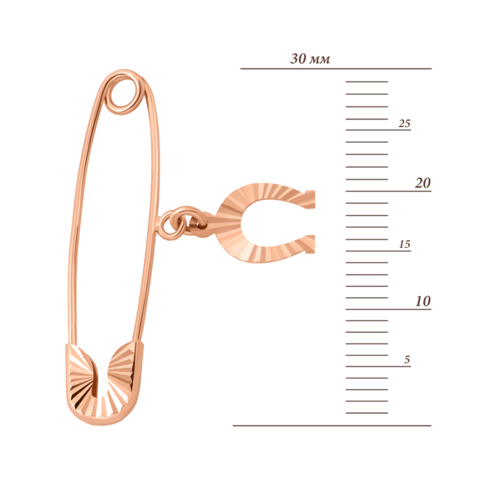 Золота брошка-булавка.Артикул UG58112010201