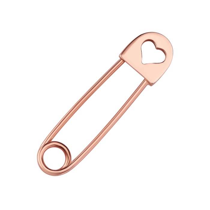 Золота брошка-булавка Серце.Артикул UG58112010801