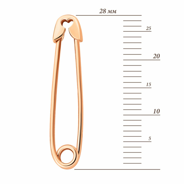 Золотая брошь-булавка.Артикул UG5600677010101