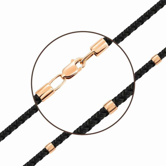 Ювелірний шнурок із золотим замком.Артикул UG5ПК101.2и