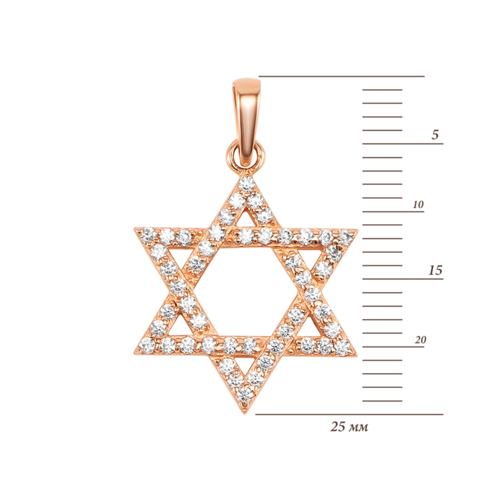 Золотая подвеска Звезда Давида. Артикул UG531/0470/00/01/01