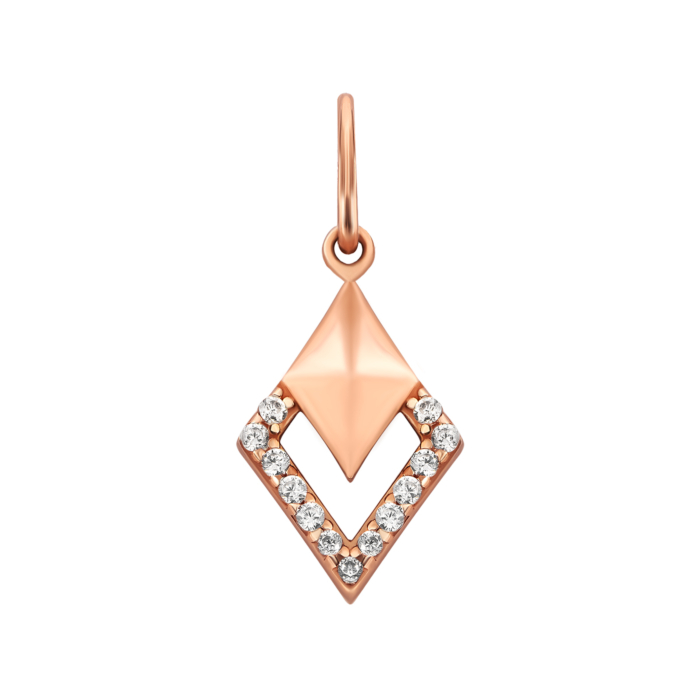 Золота підвіска з фіанітами.Артикул UG53101017201