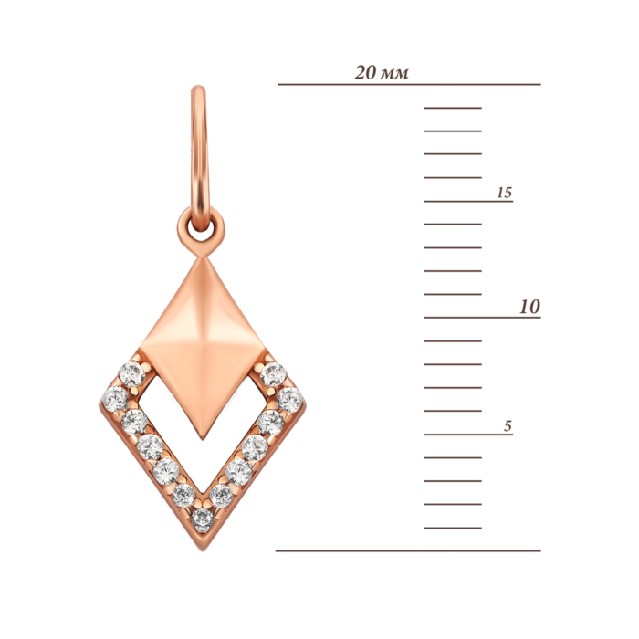 Золота підвіска з фіанітами.Артикул UG53101017201