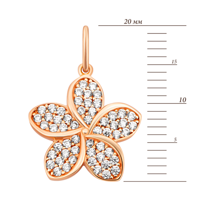 Золота підвіска з фіанітами.Артикул UG53101027901