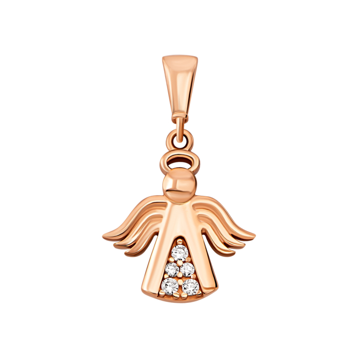 Золотая подвеска Ангел с фианитами.Артикул UG53101013701