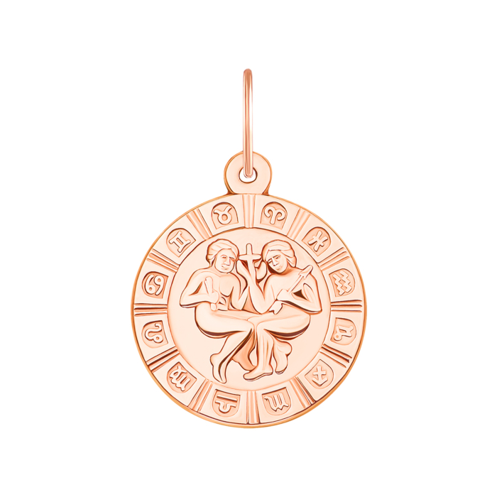 Золота підвіска «Близнюки». Артикул 30503/бл