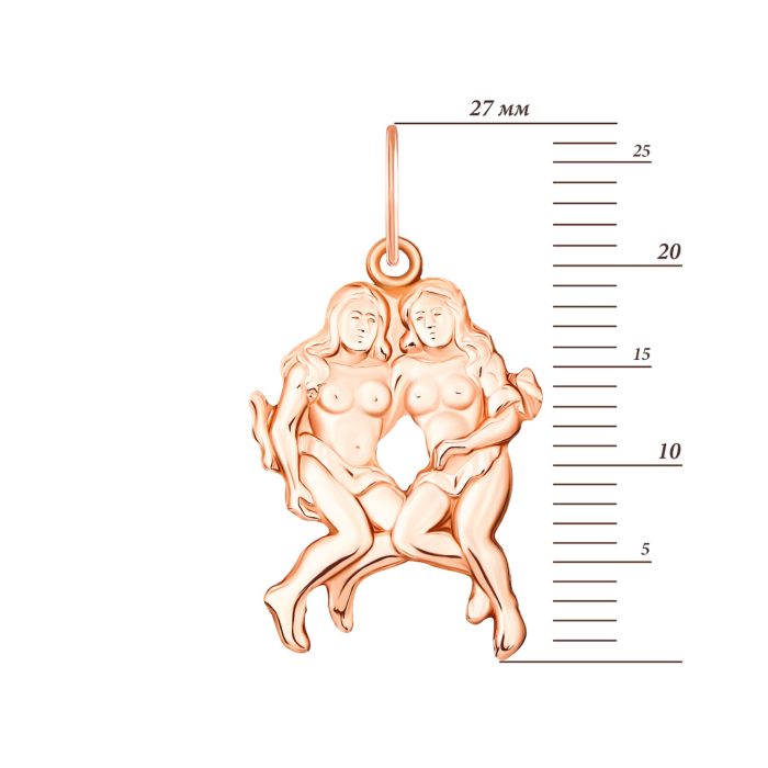 Золотая подвеска Близнецы (30509/бл)