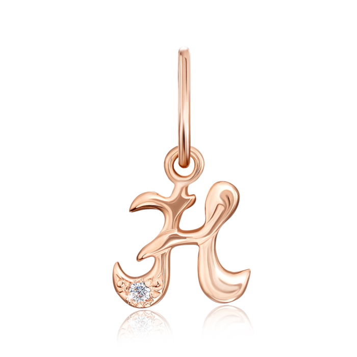 Золота підвіска «Літера Н». Артикул 3135/н