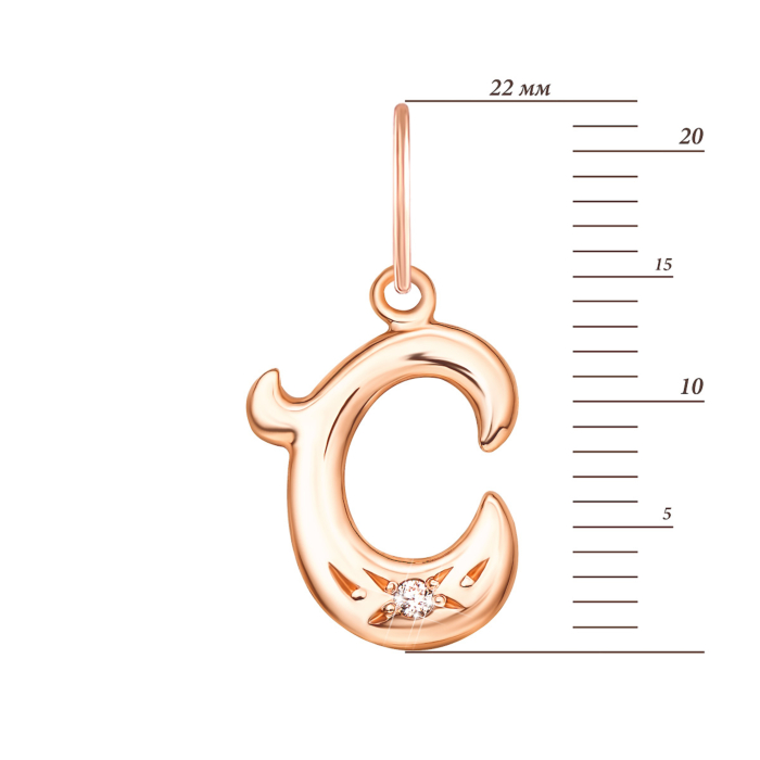 Золота підвіска Літера С (3267/с)