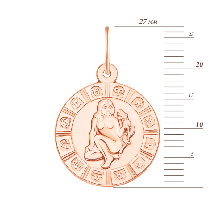 Золота підвіска «Діва». Артикул 30503/дв