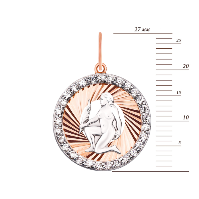 Золота підвіска Діва з фіанітами (30512/дв)