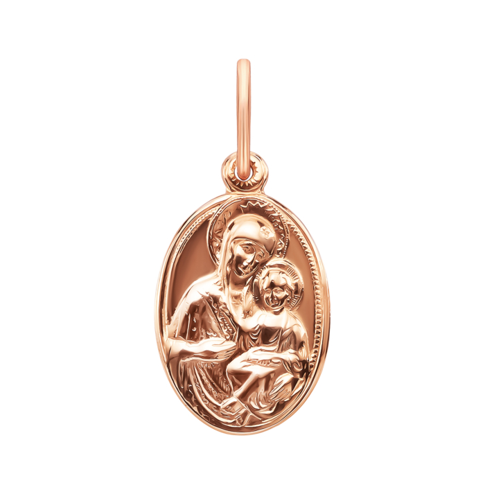 Золота підвіска-іконка Божої Матері. Артикул UG5и029