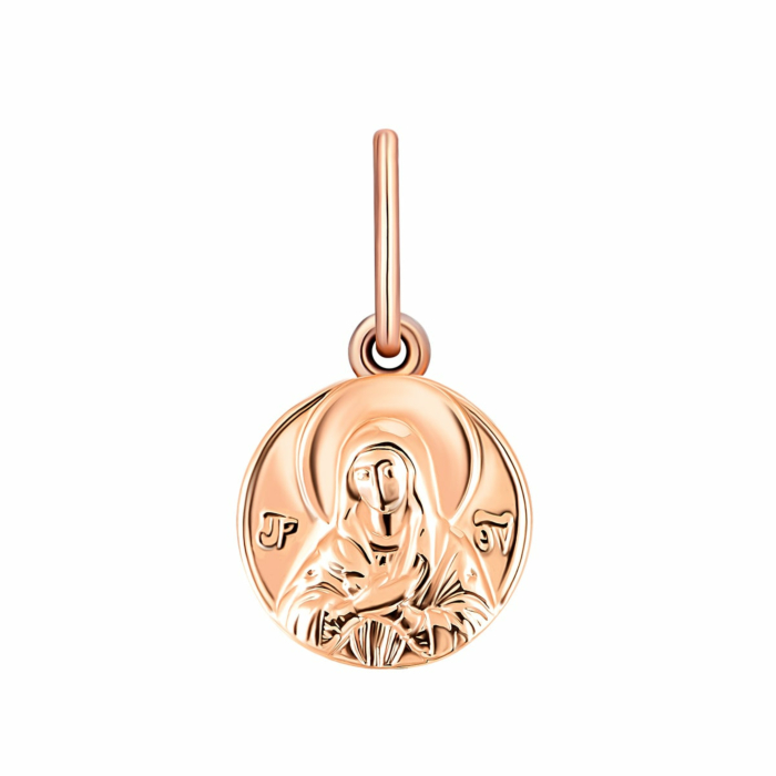 Золота підвіска-ікона Божої Матері. Артикул UG5П0153