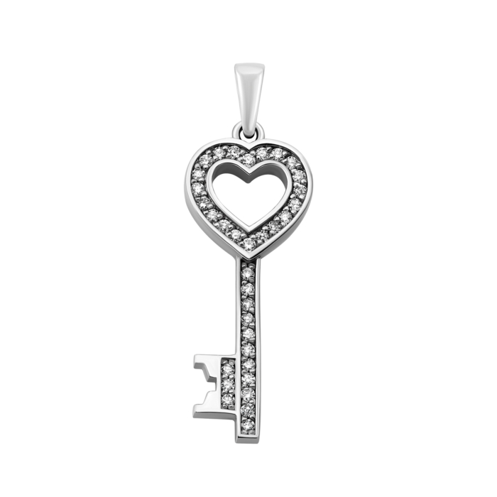 Золота підвіска Ключик з діамантами.Артикул UG53101010602