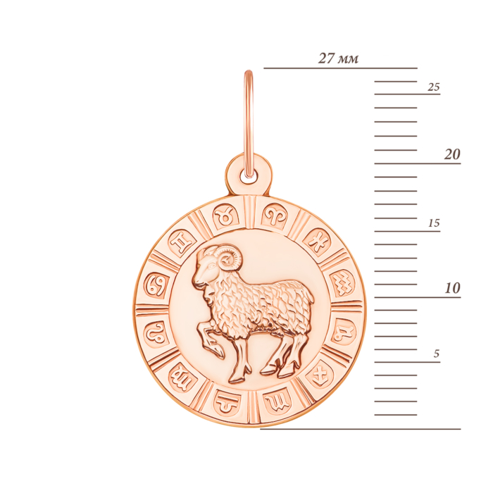 Золота підвіска «Овен». Артикул 30503/ов