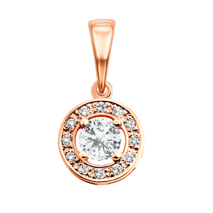 Золота підвіска з фіанітами. Артикул UG5П0296