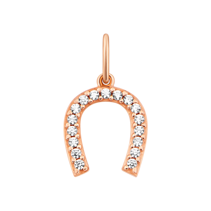 Золота підвіска Підкова з фіанітами.Артикул UG53101028001