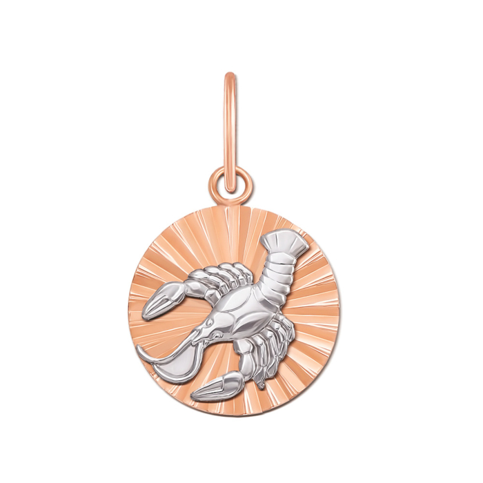 "Золота підвіска ""Рак"". Артикул 30507/рк"