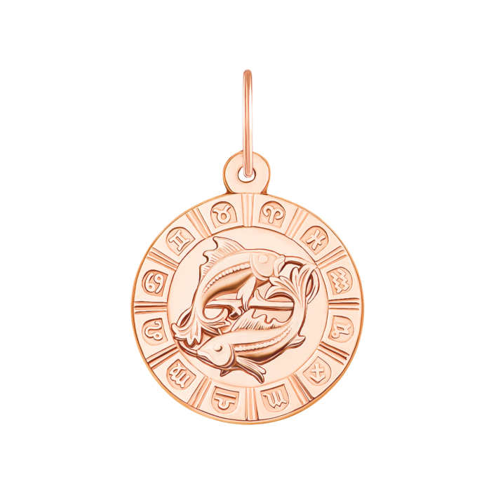 Золота підвіска «Риби». Артикул 30503/рб