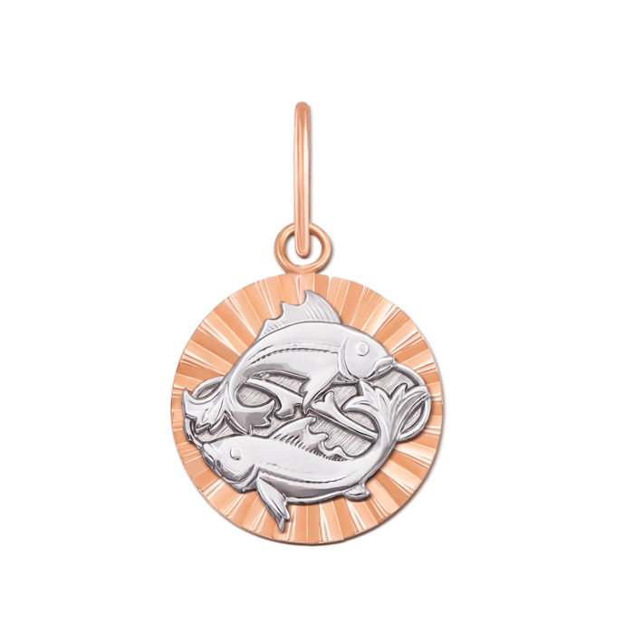 Золота підвіска "Риби ". Артикул 30507/рб