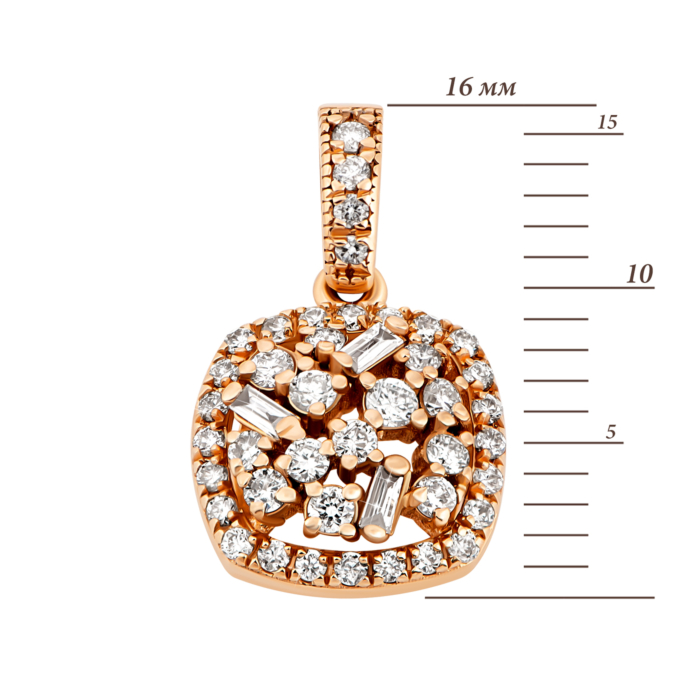 Золота підвіска з діамантами.Артикул UG53101512401 бр