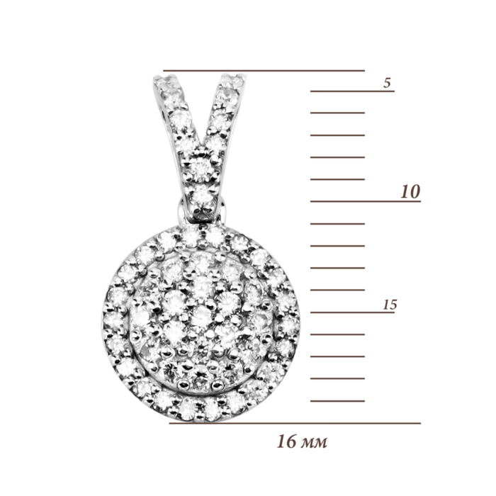 Золота підвіска з діамантами. Артикул UG53101513202 бр