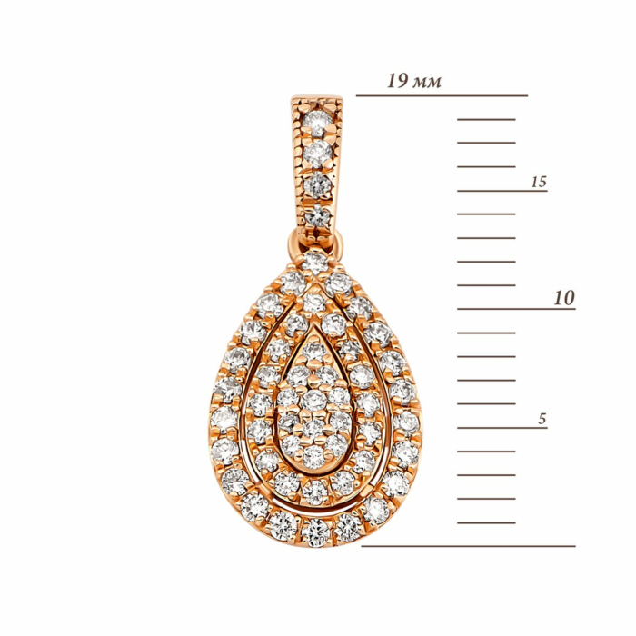 Золота підвіска з діамантами. Артикул UG53111512901 бр