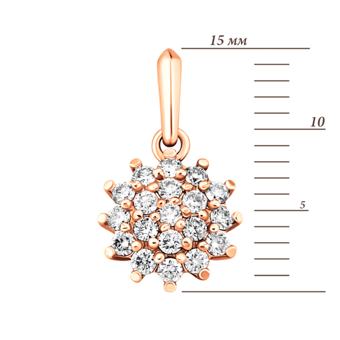 Золота підвіска з діамантами.Артикул UG53191504201