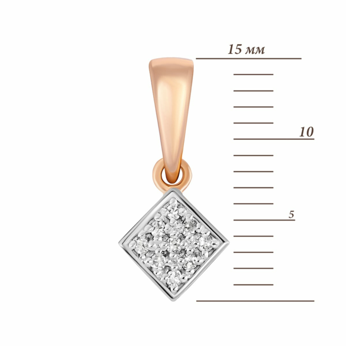 Золота підвіска з діамантами. Артикул UG5ПМ0006